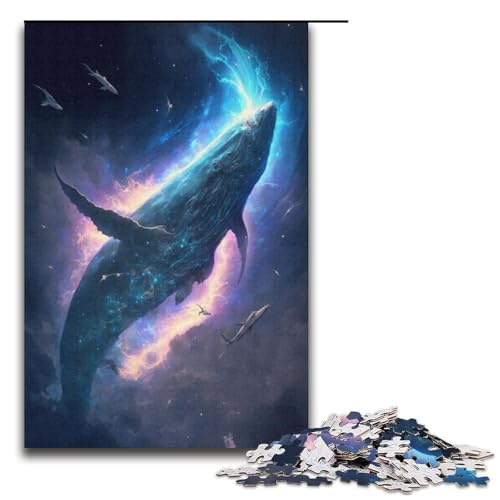 Puzzle für Erwachsene 1000 Teile Weltraumwale Puzzlespiele Spielzeug Geschenk geeignet als Schreibtischdekoration 1000 Teile (38 x 26 cm) von ouynngjing