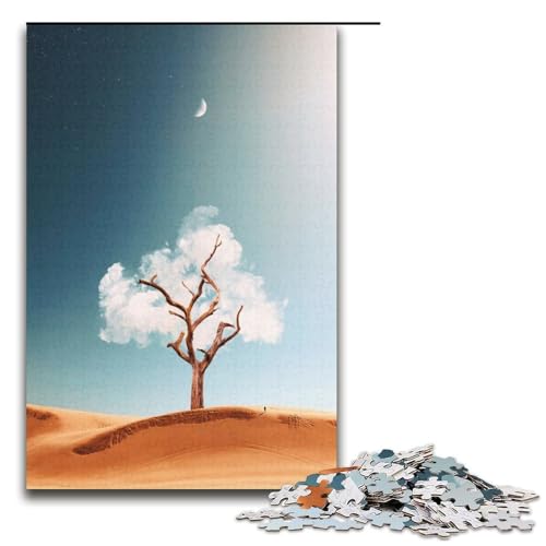 Puzzle für Erwachsene 1000 Teile Wolkenbaum Holzpuzzle für Kinder Lernspiel 1000 Teile (38 x 26 cm) von ouynngjing