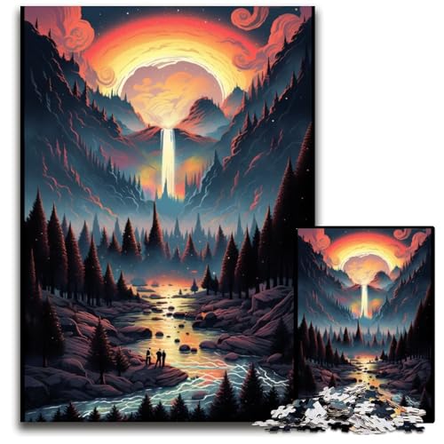 Puzzle für Erwachsene 1000 Teile Yellowstone-Nationalpark Puzzle perfekt als Halloween- Weihnachts- und Geburtstagsgeschenk 1000 Teile (38x26cm) von ouynngjing