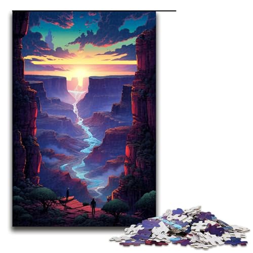 Puzzle für Erwachsene 1000 Teile amerikanischer Grand Canyon Puzzle Lernspiele für Zuhause DIY-Spielzeug tolles Geschenk für Spiele 1000 Teile (75 x 50 cm) von ouynngjing