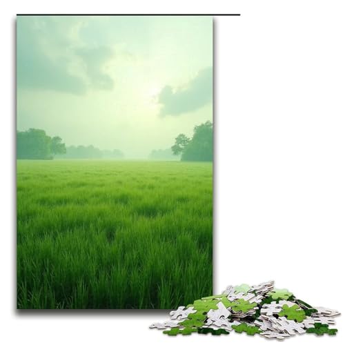 Puzzle für Erwachsene 1000 Teile breites Grasland Holzpuzzle für Kinder Lernspiel 1000 Teile (75 x 50 cm) von ouynngjing