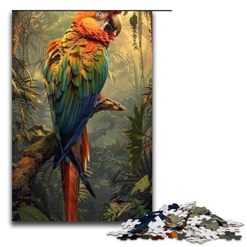Puzzle für Erwachsene 1000 Teile bunter Papagei Holzpuzzle 1000 Teile (75 x 50 cm) von ouynngjing