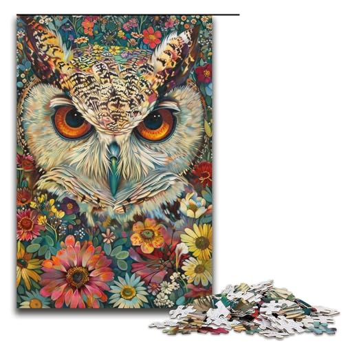 Puzzle für Erwachsene 1000 Teile buntes EulenPuzzle Holzpuzzle Lernspiel Herausforderungsspielzeug 1000 Teile (75 x 50 cm) von ouynngjing