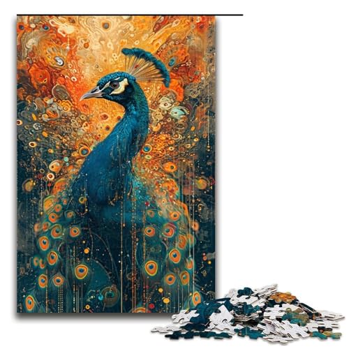 Puzzle für Erwachsene 1000 Teile buntes PfauenPuzzle Geburtstagsgeschenk für Teenager ab 14 Jahren 1000 Teile (75 x 50 cm) von ouynngjing