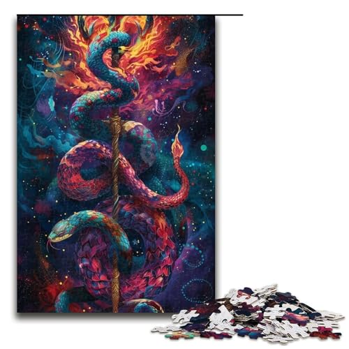 Puzzle für Erwachsene 1000 Teile buntes SchlangenPuzzle Geburtstagsgeschenk für Teenager ab 14 Jahren 1000 Teile (75 x 50 cm) von ouynngjing