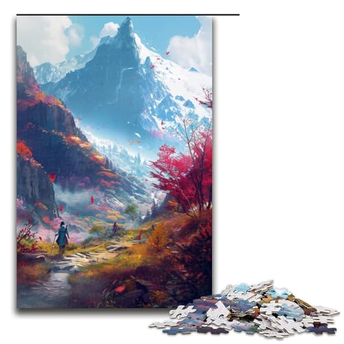 Puzzle für Erwachsene 1000 Teile buntes SchneebergPuzzle Holzpuzzle Lernspiel Herausforderungsspielzeug 1000 Teile (75 x 50 cm) von ouynngjing