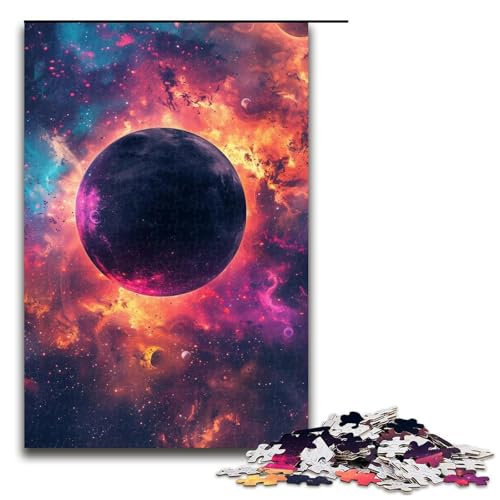 Puzzle für Erwachsene 1000 Teile buntes Universum Planet Holzpuzzle 1000 Teile (75 x 50 cm) von ouynngjing