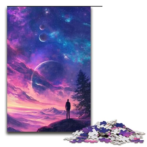 Puzzle für Erwachsene 1000 Teile buntes UniversumPlanetenPuzzle Geburtstagsgeschenk für Teenager ab 14 Jahren 1000 Teile (75 x 50 cm) von ouynngjing
