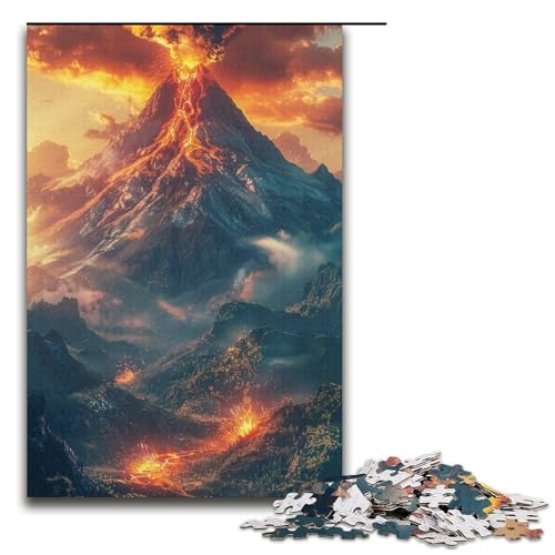 Puzzle für Erwachsene 1000 Teile buntes VulkanPuzzle Spiele Spielzeug Geschenk geeignet für die Schreibtischdekoration 1000 Teile (38 x 26 cm) von ouynngjing