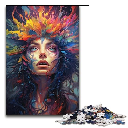 Puzzle für Erwachsene 1000 Teile charmante Frau Puzzle Lernspiele für Zuhause DIY-Spielzeug tolles Geschenk für Spiele 1000 Teile (38 x 26 cm) von ouynngjing