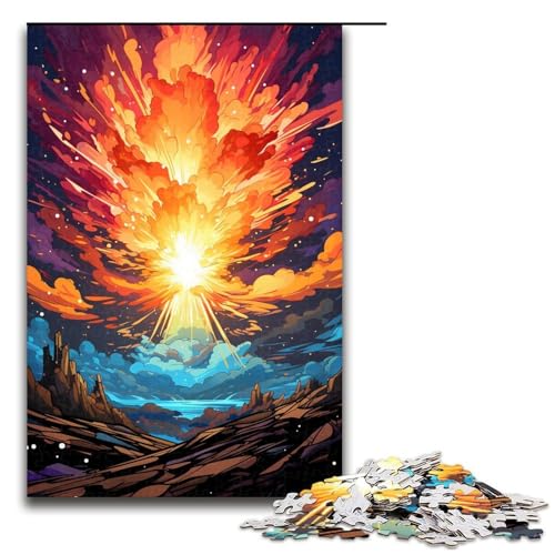 Puzzle für Erwachsene 1000 Teile farbenfrohe Fantasielandschaft Puzzlespiel lustiges Spielzeug 1000 Teile (75 x 50 cm) von ouynngjing