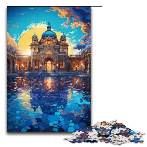 Puzzle für Erwachsene 1000 Teile farbenfrohe psychedelische Thermalbäder in Budapest Holzpuzzle Lernspiel Herausforderungsspielzeug 1000 Teile (75 x 50 cm) von ouynngjing