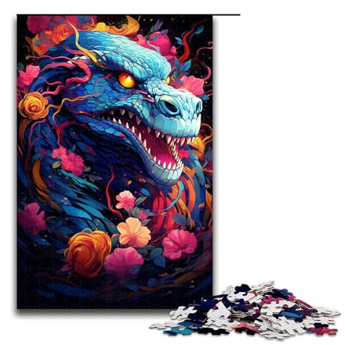 Puzzle für Erwachsene 1000 Teile farbenfrohes Fantasy-Puzzle mit giftiger Schlange Lernspiele für Zuhause DIY-Spielzeug tolles Geschenk für Spiele 1000 Teile (75 x 50 cm) von ouynngjing