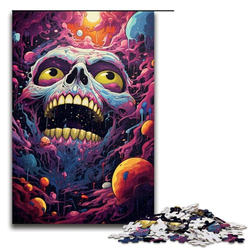 Puzzle für Erwachsene 1000 Teile farbenfrohes Höllendämonen-Puzzle Geburtstagsgeschenk für Teenager ab 14 Jahren 1000 Teile (75 x 50 cm) von ouynngjing