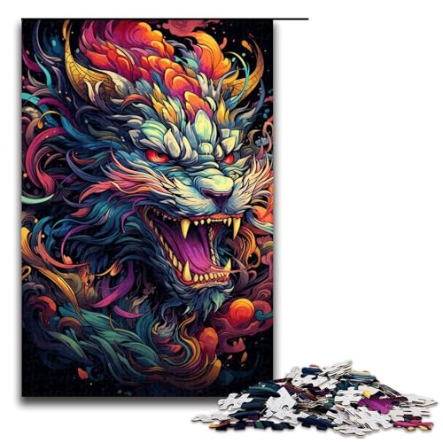 Puzzle für Erwachsene 1000 Teile geheimnisvolles Gemälde Tier Heimdekoration Puzzle Spielzeug Geschenk für die ganze Familie 1000 Teile (75 x 50 cm) von ouynngjing