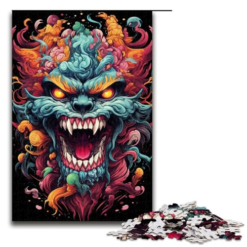 Puzzle für Erwachsene 1000 Teile geheimnisvolles Gemälde TierPuzzle Holzpuzzle Lernspiel Herausforderungsspielzeug 1000 Teile (75 x 50 cm) von ouynngjing