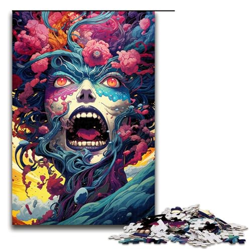 Puzzle für Erwachsene 1000 Teile japanische weibliche Monsterfamilie Holzpuzzle Lernspiel Herausforderungsspielzeug 1000 Teile (75 x 50 cm) von ouynngjing