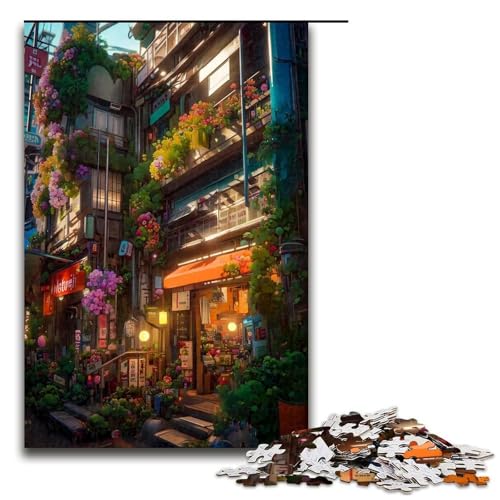 Puzzle für Erwachsene 1000 Teile japanischer Stil lustiges Spielzeug 1000 Teile (75 x 50 cm) von ouynngjing
