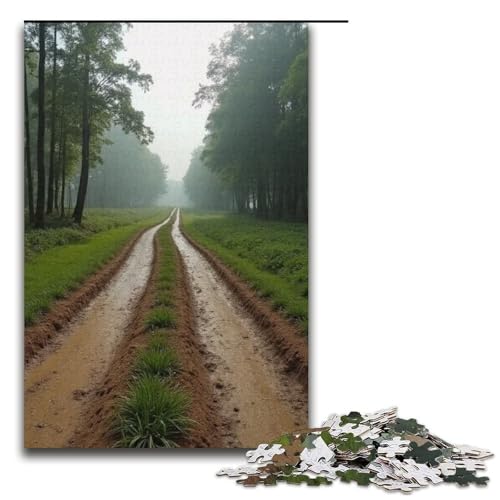 Puzzle für Erwachsene 1000 Teile ländliche Schlammstraße Puzzle Lernspiele für Zuhause DIY-Spielzeug tolles Geschenk für Spiele 1000 Teile (38 x 26 cm) von ouynngjing