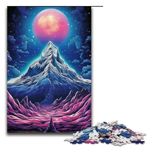 Puzzle für Erwachsene 1000 Teile leuchtende Gipfel2 Holzpuzzle Lernspiel Herausforderungsspielzeug 1000 Teile (75 x 50 cm) von ouynngjing