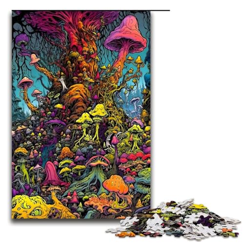Puzzle für Erwachsene 1000 Teile magische Pilze Puzzle Lernspiele für Zuhause DIY Spielzeug tolles Geschenk für Spiele 1000 Teile (75 x 50 cm) von ouynngjing