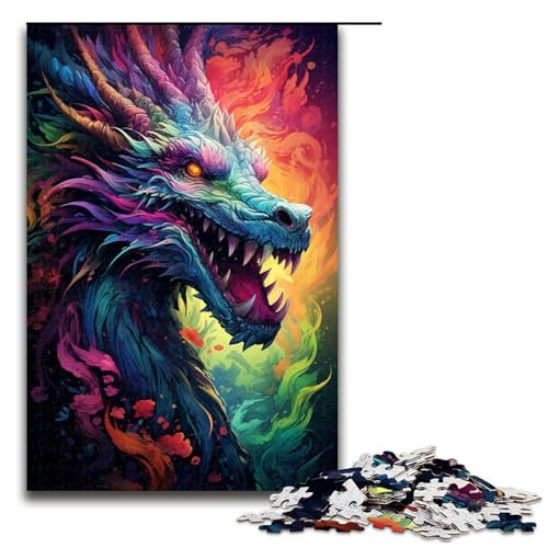 Puzzle für Erwachsene 1000 Teile majestätisches Gemälde DrachenPuzzle Lernspiele für Zuhause DIYSpielzeug tolles Geschenk für Spiele 1000 Teile (75 x 50 cm) von ouynngjing
