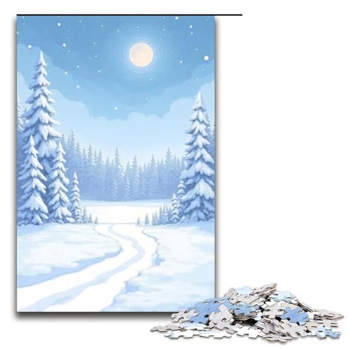Puzzle für Erwachsene 1000 Teile starker Schnee Puzzle Spiele Spielzeug Geschenk geeignet für die Schreibtischdekoration 1000 Teile (75 x 50 cm) von ouynngjing