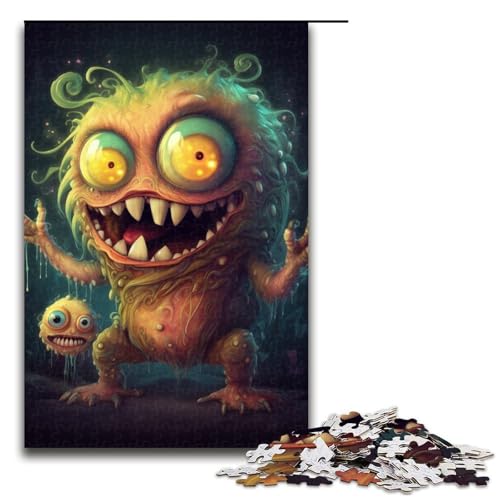Puzzle für Erwachsene 1000 Teile süßes MonsterBaby Puzzle Spiele Spielzeug Geschenk geeignet für die Schreibtischdekoration 1000 Teile (75 x 50 cm) von ouynngjing