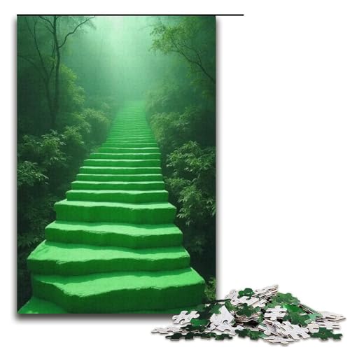 Puzzle für Erwachsene 1000 Teile tiefer Waldweg Holzpuzzle für Kinder Lernspiel 1000 Teile (38 x 26 cm) von ouynngjing