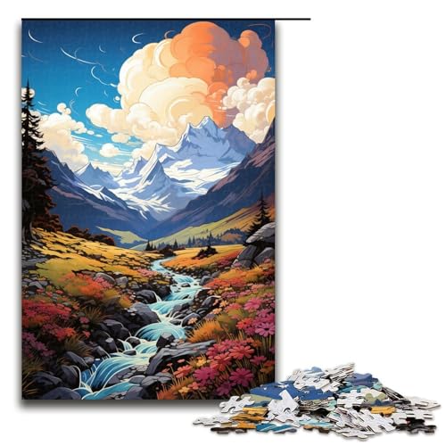 Puzzle für Erwachsene 1000 Teile wunderschöne Fantasielandschaft Holzpuzzle Lernspiel Herausforderungsspielzeug 1000 Teile (75 x 50 cm) von ouynngjing