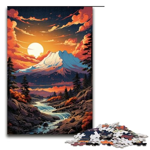 Puzzle für Erwachsene 1000 Teile wunderschöne Fantasielandschaft Holzpuzzle Lernspiel Herausforderungsspielzeug 1000 Teile (75 x 50 cm) von ouynngjing