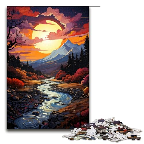 Puzzle für Erwachsene 1000 Teile wunderschöne Fantasielandschaft Holzpuzzle Lernspiel Herausforderungsspielzeug 1000 Teile (75 x 50 cm) von ouynngjing