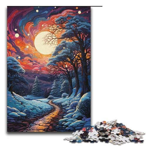 Puzzle für Erwachsene 1000 Teile wunderschöne Fantasielandschaft Holzpuzzle für Erwachsene Familienspiele Weihnachts und Geburtstagsgeschenke 1000 Teile (38 x 26 cm) von ouynngjing
