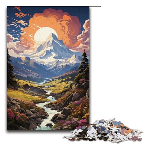 Puzzle für Erwachsene 1000 Teile wunderschöne Fantasielandschaft Lernspiele für Zuhause DIYSpielzeug tolles Geschenk für Spiele 1000 Teile (38 x 26 cm) von ouynngjing