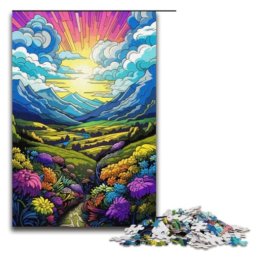 Puzzle für Erwachsene 1000 Teile wunderschöne Fantasielandschaft Puzzlespiel lustiges Spielzeug 1000 Teile (38 x 26 cm) von ouynngjing