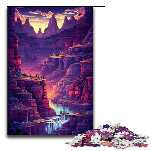 Puzzle für Erwachsene Amerikanischer Grand Canyon 1000teiliges Holzpuzzle für Kinder ab 12 Jahren Lernspielzeug 1000 Teile (75 x 50 cm) von ouynngjing