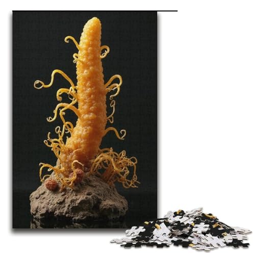 Puzzle für Erwachsene Ancient Ginseng 1000-teiliges Holzpuzzle für Kinder ab 12 Jahren Lernspielzeug 1000 Teile (38 x 26 cm) von ouynngjing