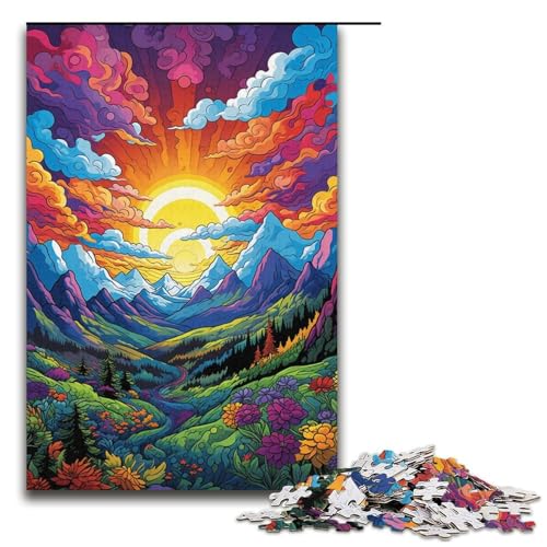 Puzzle für Erwachsene Balkan_Mountains 1000-teiliges Holzpuzzle für Kinder ab 12 Jahren Lernspielzeug 1000 Teile (38 x 26 cm) von ouynngjing