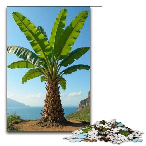 Puzzle für Erwachsene Bananenbaum 1000 Teile Holzpuzzle für Erwachsene und Kinder ab 12 Jahren 1000 Teile (75 x 50 cm) von ouynngjing