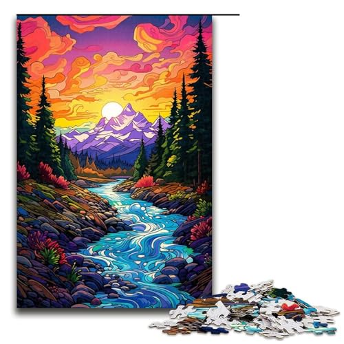 Puzzle für Erwachsene BanffNationalpark 1000 Teile Holzpuzzle für Erwachsene und Kinder ab 12 Jahren Lernspielzeug 1000 Teile (75 x 50 cm) von ouynngjing