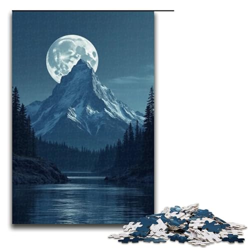 Puzzle für Erwachsene Berg-Mond-Haken 1000 Teile Puzzle tolles Geschenk geeignet für und Teenager ab 14 Jahren 1000 Teile (75 x 50 cm) von ouynngjing