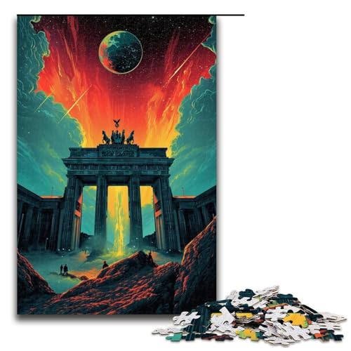 Puzzle für Erwachsene Brandenburger Tor Deutschland14 1000 Teile Puzzle Holzpuzzle für Erwachsene und Kinder ab 12 Jahren 1000 PCS (75x50cm) von ouynngjing