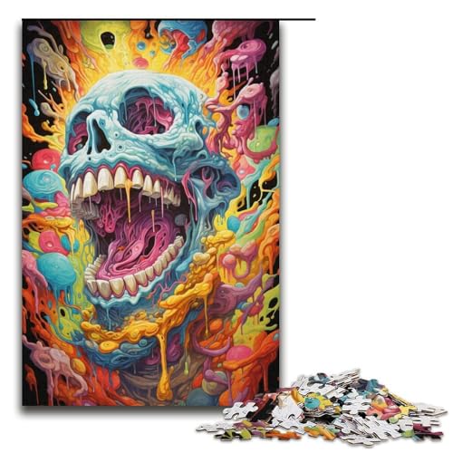 Puzzle für Erwachsene Bunte Fantasy-Monster 1000 Teile tolles Geschenk geeignet für Teenager ab 14 Jahren 1000 Teile (38 x 26 cm) von ouynngjing