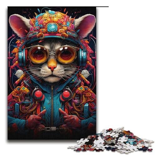 Puzzle für Erwachsene Bunte mechanische Maus 1000-teiliges Holzpuzzle für Familienspiele 1000 Teile (38 x 26 cm) von ouynngjing