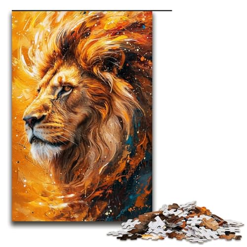 Puzzle für Erwachsene Cosmic Lion 1000teiliges Holzpuzzle für Kinder ab 12 Jahren Lernspielzeug 1000 Teile (75 x 50 cm) von ouynngjing