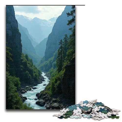 Puzzle für Erwachsene Deep Valley 1000 Teile Holzpuzzle für Kinder ab 12 Jahren Heimdekoration 1000 Teile (75 x 50 cm) von ouynngjing