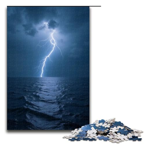 Puzzle für Erwachsene Der Sturm kommt 1000 Teile Holzpuzzle für Erwachsene und Kinder ab 12 Jahren Lernspielzeug 1000 Teile (75 x 50 cm) von ouynngjing