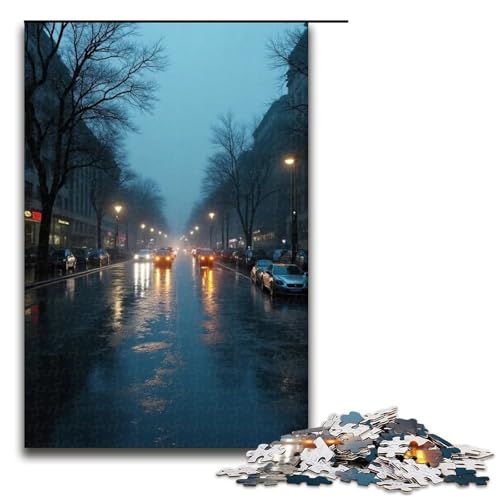 Puzzle für Erwachsene Drizzle 1000 Teile Holzpuzzle für Kinder ab 12 Jahren Heimdekoration 1000 Teile (75 x 50 cm) von ouynngjing