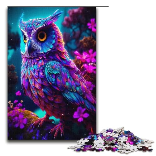 Puzzle für Erwachsene Eulengeist 1000 Teile Holzpuzzle für Kinder ab 12 Jahren Lernspielzeug 1000 Teile (38 x 26 cm) von ouynngjing