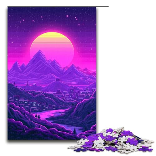 Puzzle für Erwachsene FantasieMarslandschaft 1000teiliges Holzpuzzle für Erwachsene und Kinder ab 12 Jahren 1000 Teile (75 x 50 cm) von ouynngjing